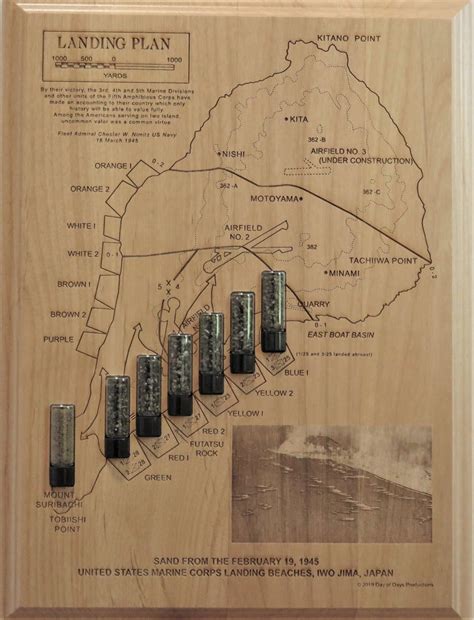 Sand From the Iwo Jima Landing Beaches Map WWII History | Etsy | Iwo ...