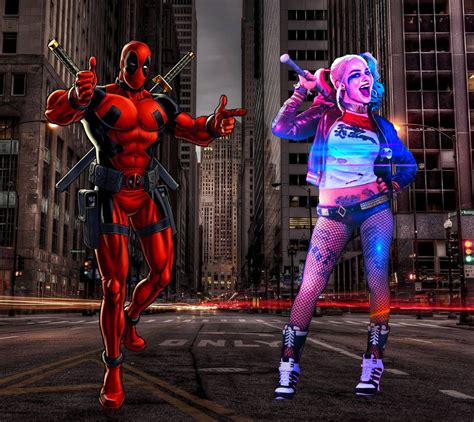 Deadpool And Harley Quinn Crazy In Love By Wolfblade111 On Deviantart