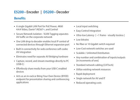 E5200 Encoder & Decoder – Visionary Solutions