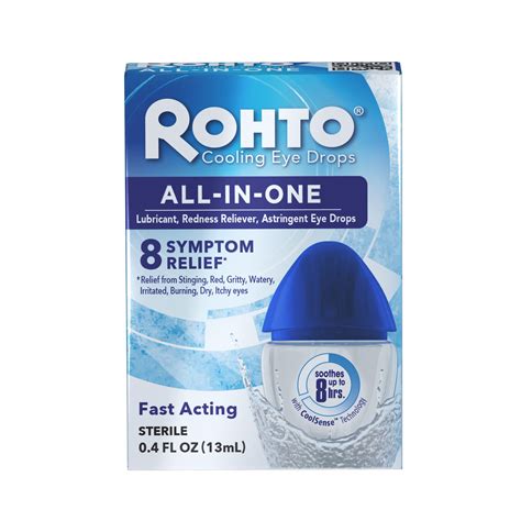 Buy RohtoIce All In One Multi Symptom Cooling Eye Drops 0 4 Fl Oz