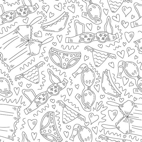 Premium Vector Female Lingerie Doodle Seamless Pattern