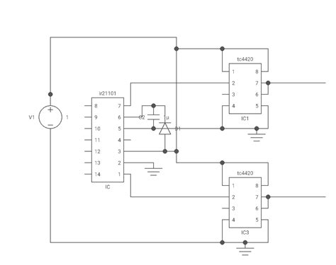 Gate Driving Using Tc4420 As Buffer For IR2110 Driver Electrical