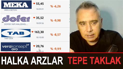 Halka arzlar son durum Güncel Tablo Meka beton Dofer yapı Tab