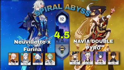 Genshin Impact Patch 4 5 Spiral Abyss 12 Neuvillette X Furina