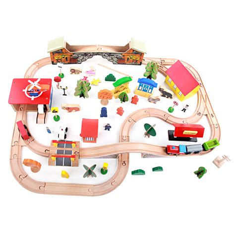 Deluxe 108-Piece Wooden Train Set – 15 Years+ Wooden Toys Manufacturer ...