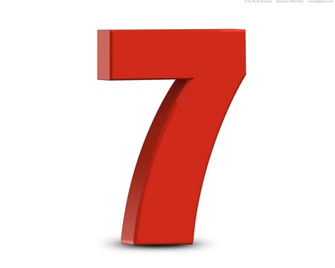 Red 3d Numbers Set Psdgraphics