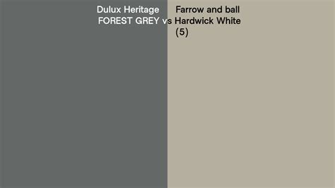 Dulux Heritage FOREST GREY Vs Farrow And Ball Hardwick White 5 Side