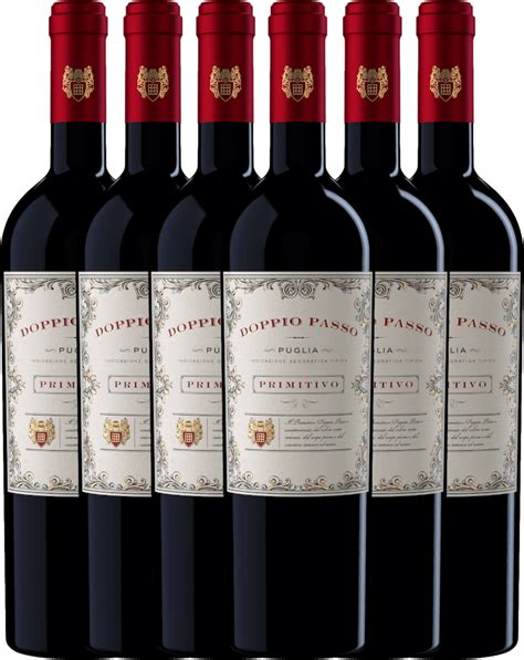 6er Vorteils Weinpaket Doppio Passo Primitivo Puglia IGT 2021 CVCB