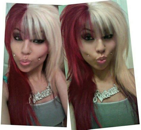 Half Red Half Blonde Hair Red Blonde Hair Hair Hair Inspiration