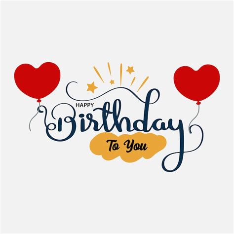 Vektor Alles Gute Zum Geburtstag Schriftzug Premium Vektor