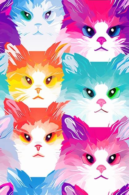 Premium Ai Image There Are Many Different Colored Cats With Different