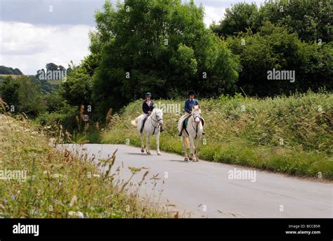 Horse Rider On Country Lane Hi Res Stock Photography And Images Alamy