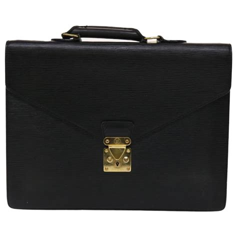 Louis Vuitton Epi Serviette Conseiller Cartable Noir M Lv Auth