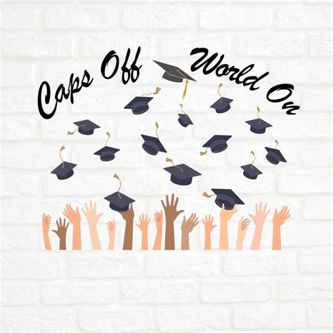 Graduation Caps Svg File For Cricut Users Thrown Grad Hats Cut File