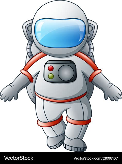 Cartoon Astronaut On A White Background Royalty Free Vector