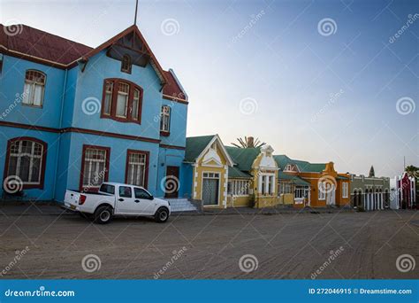 Detail Of Colorful Houses In Luderitz The Ancient German Style Town