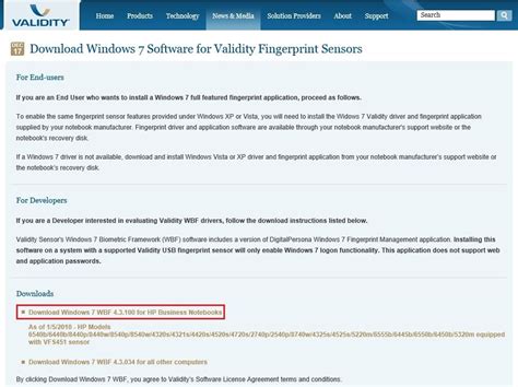 What is validity fingerprint sensor driver - stashokmuslim