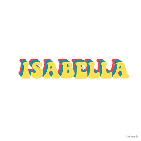 Isabella Aesthetic Name Sticker By Helena B Redbubble