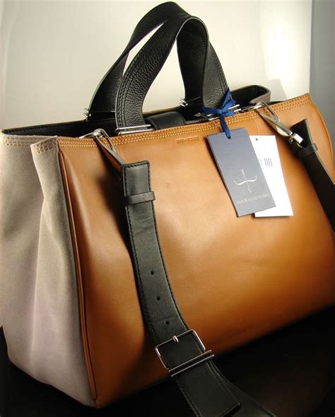 Pour La Victoire Inez Carry All Cognac Leather And Suede Shoulder Hand