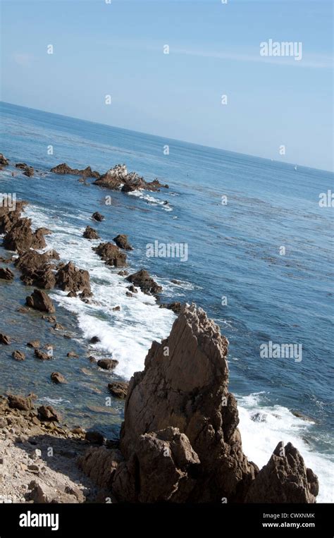 California beach ocean side view Stock Photo - Alamy