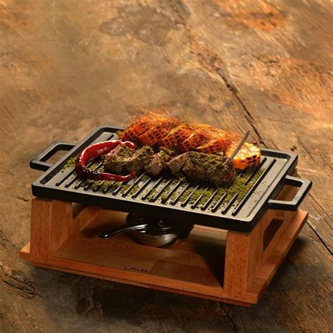 Cast Iron Grill With Stand 22 X 30 Cm LAVA Brand KitchenShop