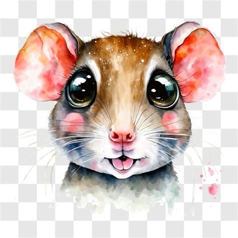Download Adorable Mouse Watercolor Painting Pngs Online Creative Fabrica