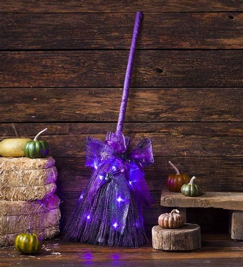 Our Lighted Witch's Broom will sweep you off your feet! This Halloween ...