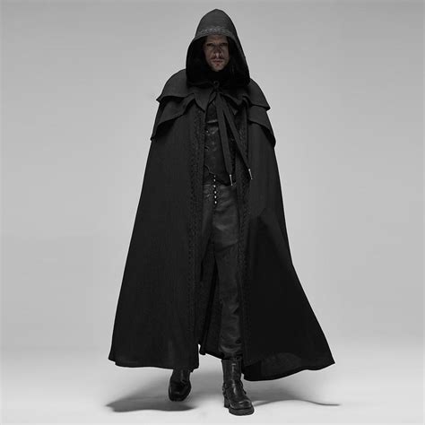 Atikka Mens Long Black Cloak • Immoral Fashion