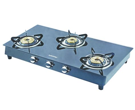 Buy Sunshine Alfa Ms Three Burner Toughened Glass Gas Stove Online