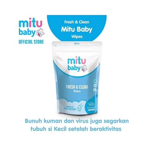 Mitu Baby Fresh Clean Wipes Blue Blossom Berry 60 S Klik Indomaret