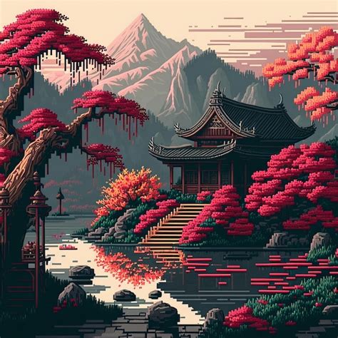 premium photo digital pixel art