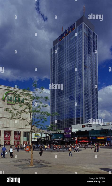 Berlin Alexanderplatz Park Inn Hotel Galeria Kaufhof Stock Photo Alamy