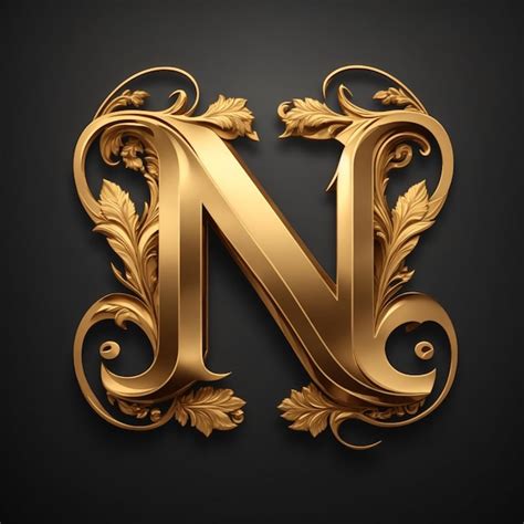 Dise O De Logotipo De Letra N De Lujo Dorado Vectorial Imagen Premium