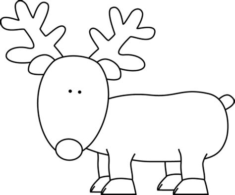 Reindeer Clipart Black And White