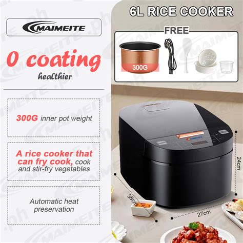 Maimeite Rice Cooker L Non Stick Pan Intelligent Fixed Time