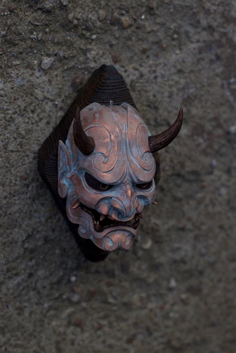 Traditional Japanese Oni Mask With patina Effect. - Etsy