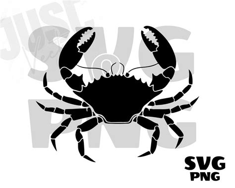 Crab Svg Sea Animal Svg Seafood Svg Png Crab Silhouette Crab