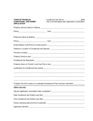 Fillable Online Conditional Use Permit Procedures Application Fax