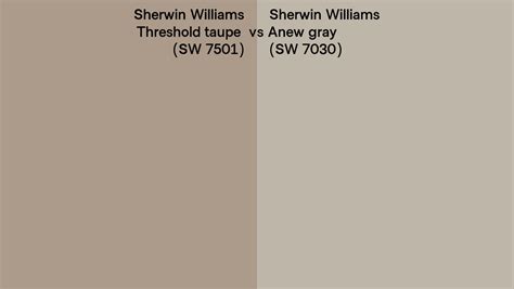 Sherwin Williams Threshold Taupe Vs Anew Gray Side By Side Comparison