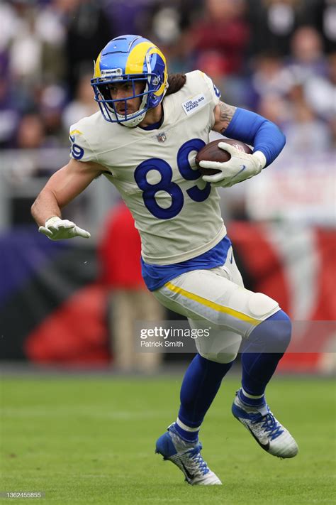 Tight End Tyler Higbee Of The Los Angeles Rams Rushes With The Ball