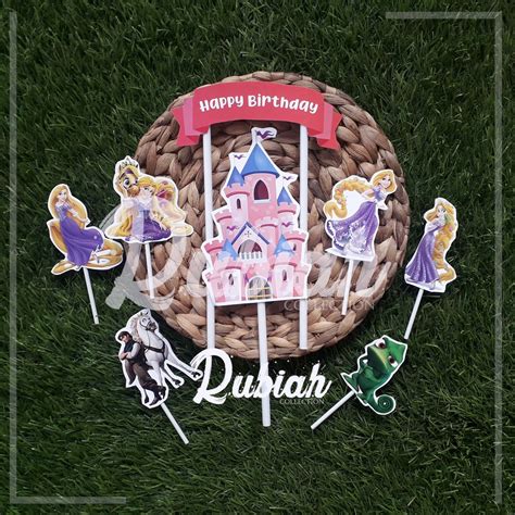 Jual Custom Nama Foto Toppercake Plus Rapunzel Hiasan Kue Cake