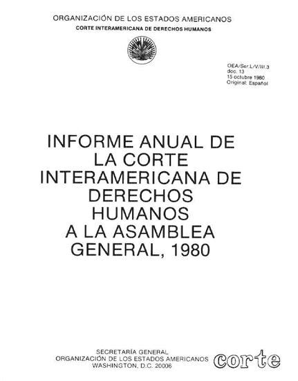 Biblioteca Corte Idh Informe Anual De La Corte Interamericana De