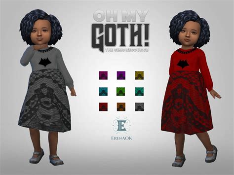 The Sims Resource Oh My Goth Toddler Dress