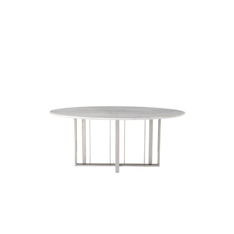 Liang Eimil Fenty Oval Faux Marble Top Metal Base Dining Table Wayfair