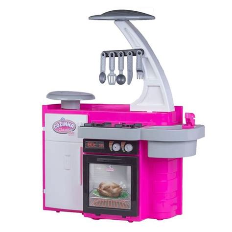 Cozinha Infantil Classic Menina Fogão Pia Geladeira Cotiplas Cozinha