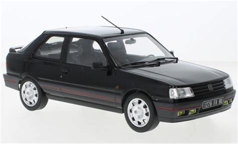 Miniature Peugeot 309 1 18 Norev GTI Noire 1990 Voiture Miniature