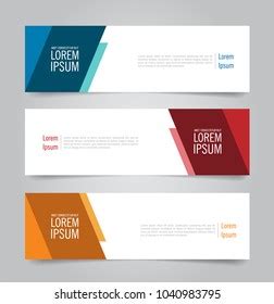 Set Modern Colorful Banner Template Blue Stock Vector Royalty Free