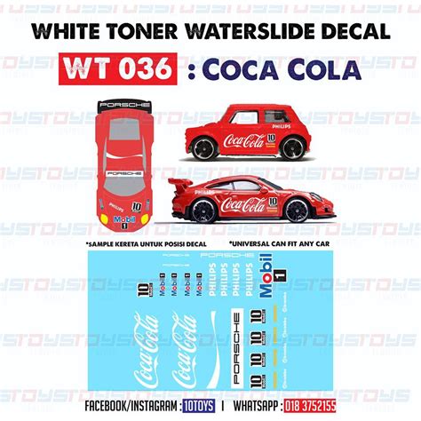 Hot Wheels Whiter Toner Decal Wt Coca Cola Shopee Malaysia