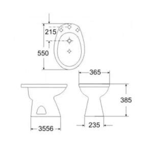 Combo Roca Italiana Completo Inodoro Corto Dep Sito Bidet Agujero