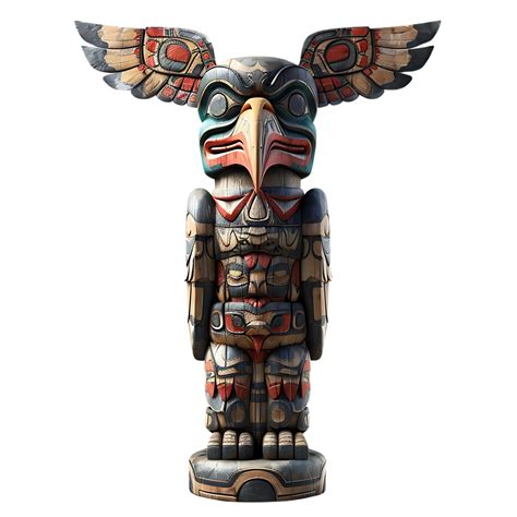 Native American Totem Pole With Eagle Design 47270528 Png